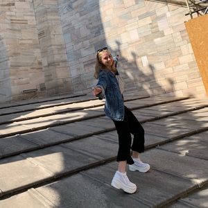 Zara Black Ribbed Cotton Cropped Pants Size Small